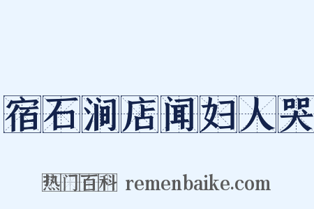 宿石涧店闻妇人哭是什么意思的图片